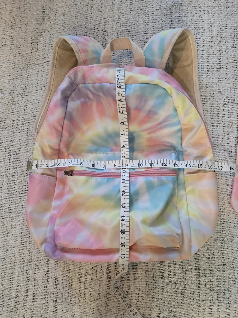 Tie-Dye Pastel Kids Backpack with Matching Pencil Case